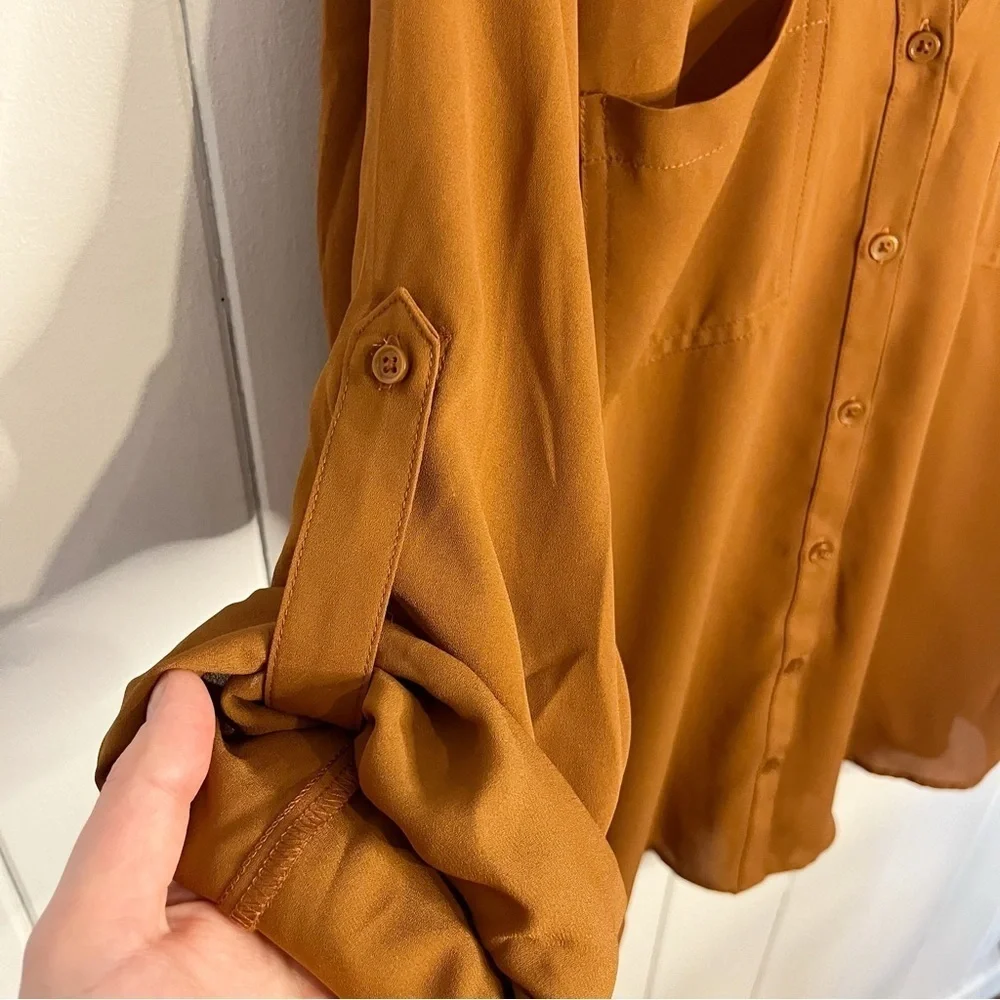 Maurices Rust/Brown Button Down Top. Size XXL. NWT. - Picture 5 of 7